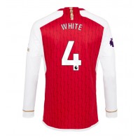 Billiga Arsenal Benjamin White #4 Hemma fotbollskläder 2023-24 Långärmad